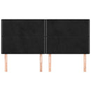 vidaXL 4 db fekete bársony fejtámla 80 x 5 x 78/88 cm