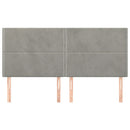 vidaXL 4 db világosszürke bársony fejtámla 100x5x78/88 cm