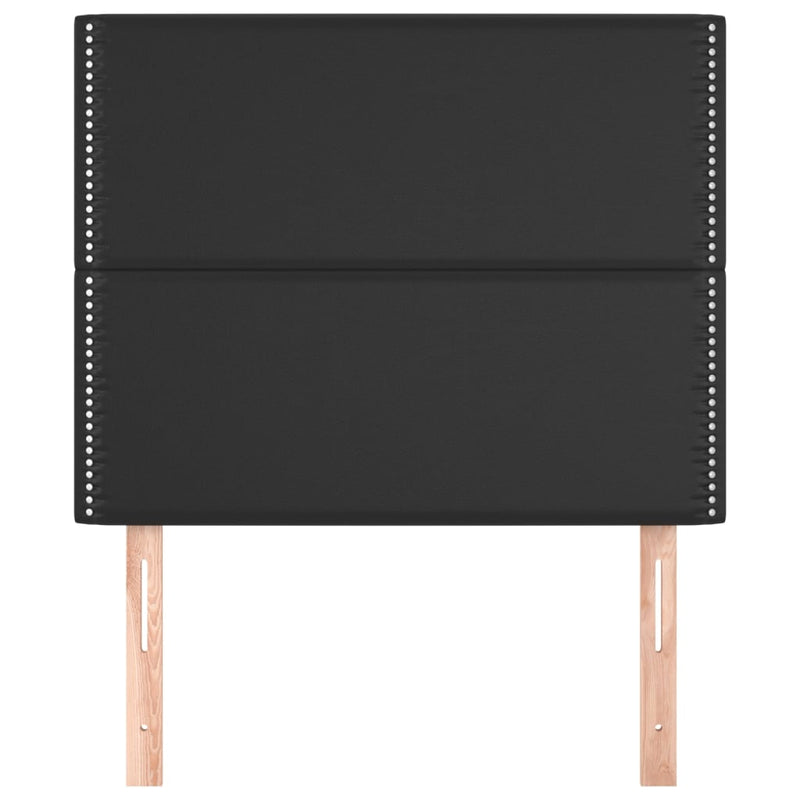 vidaXL 2 db fekete műbőr fejtámla 90x5x78/88 cm