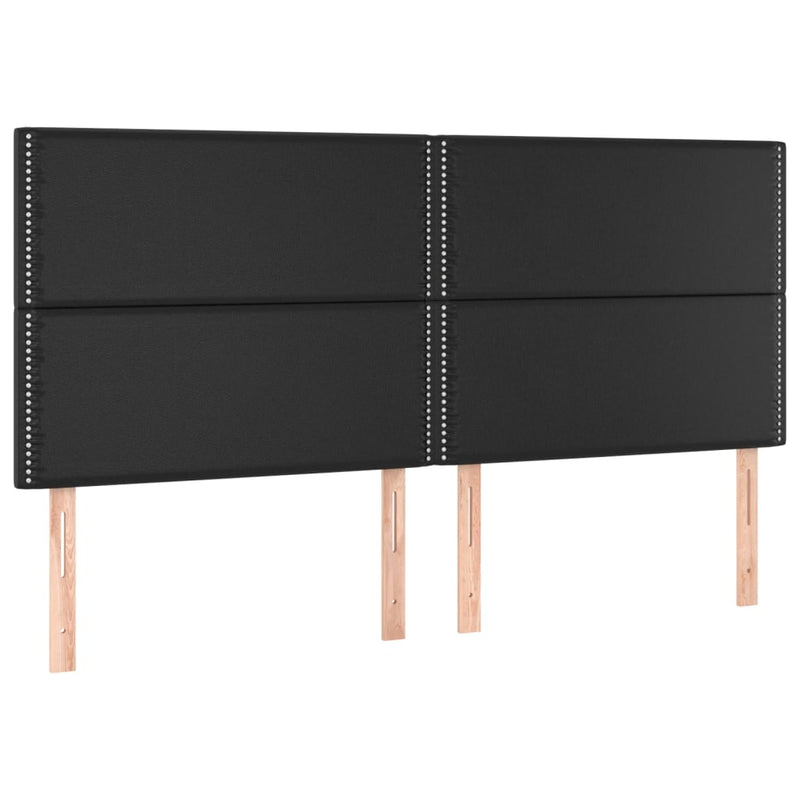 vidaXL 4 db fekete műbőr fejtámla 80 x 5 x 78/88 cm