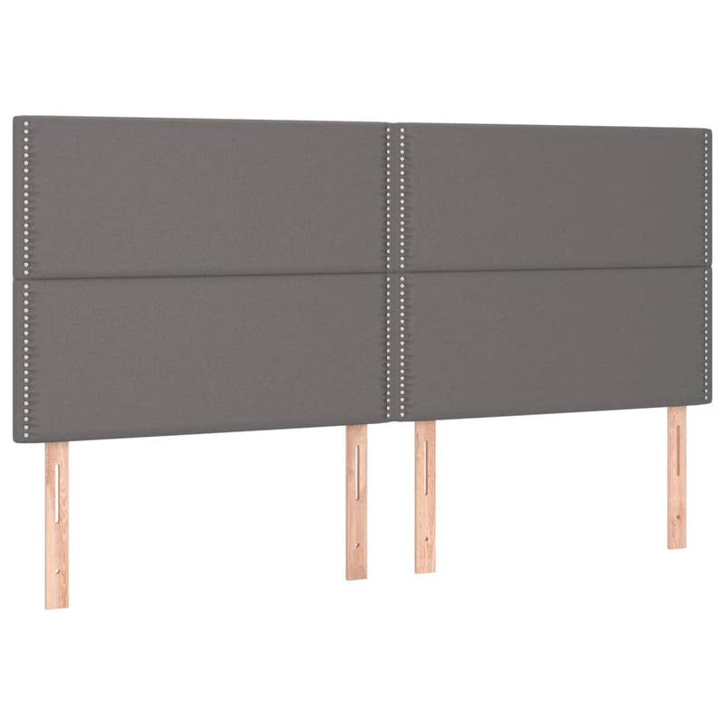 vidaXL 4 db szürke műbőr fejtámla 100x5x78/88 cm