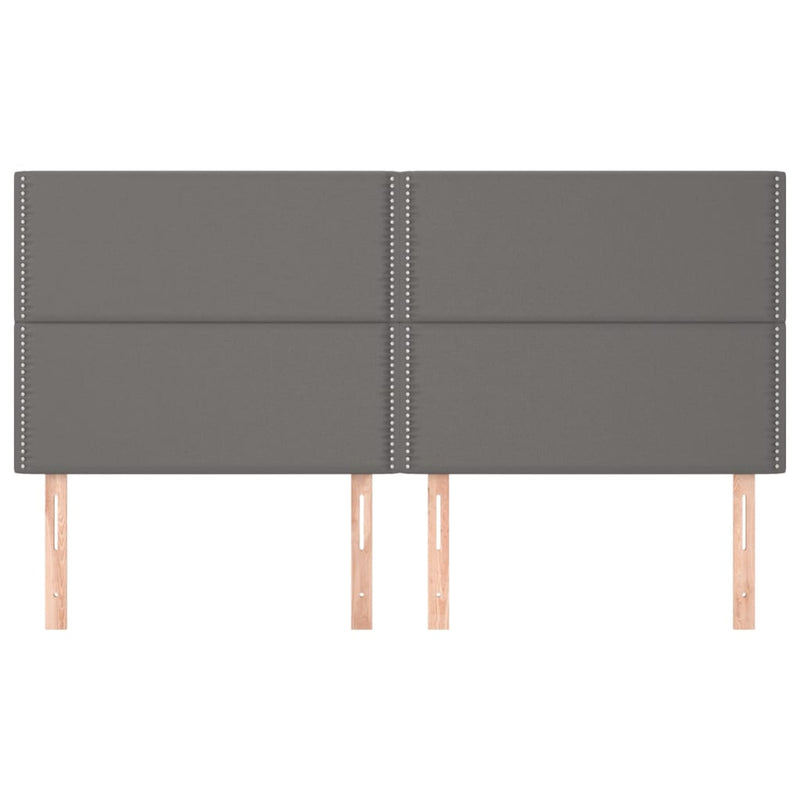 vidaXL 4 db szürke műbőr fejtámla 100x5x78/88 cm