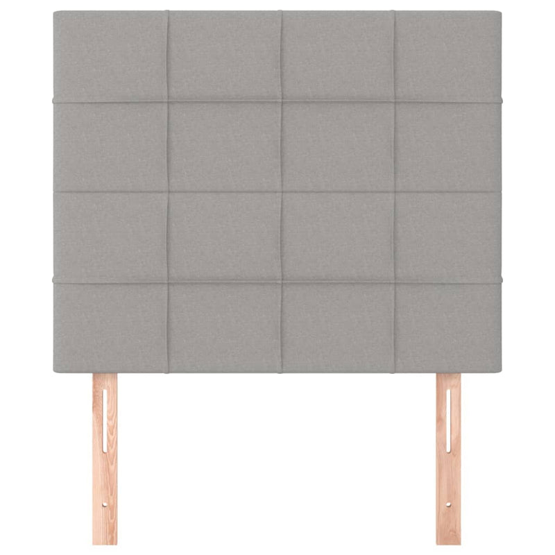vidaXL 2 db világosszürke szövet fejtámla 80 x 5 x 78/88 cm