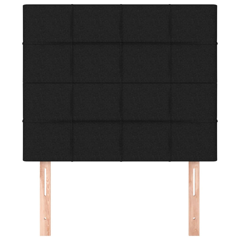 vidaXL 2 db fekete szövet fejtámla 90x5x78/88 cm