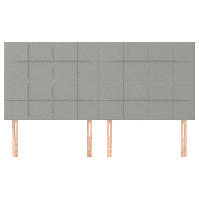 vidaXL 4 db világosszürke szövet fejtámla 80 x 5 x 78/88 cm