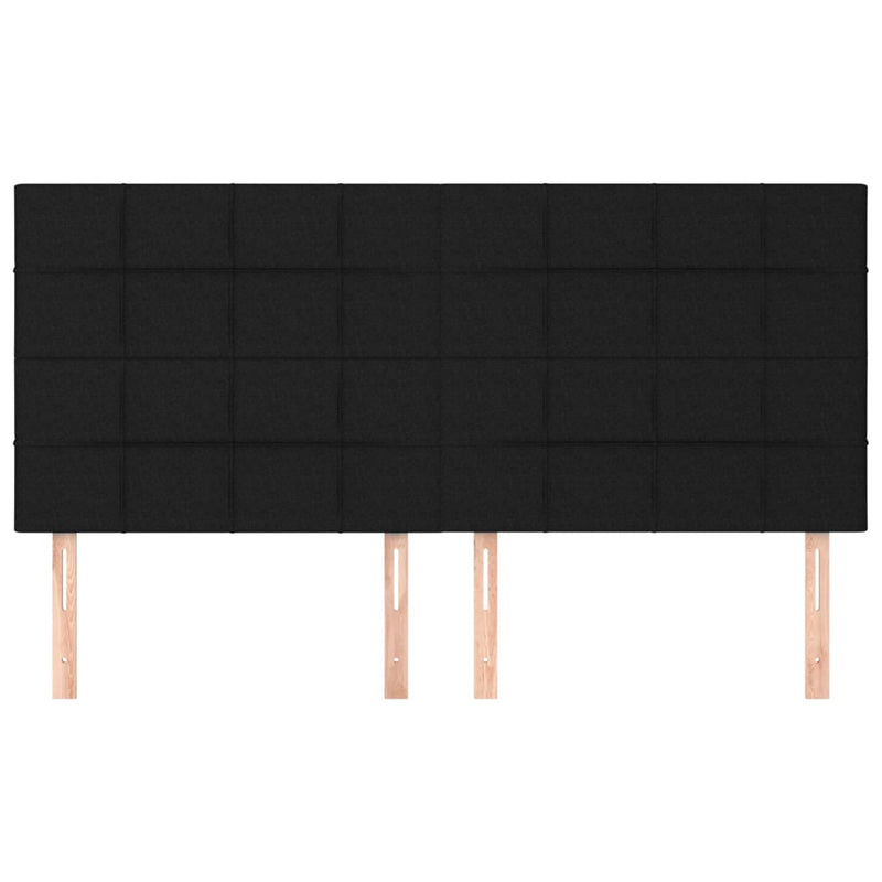 vidaXL 4 db fekete szövet fejtámla 100x5x78/88 cm