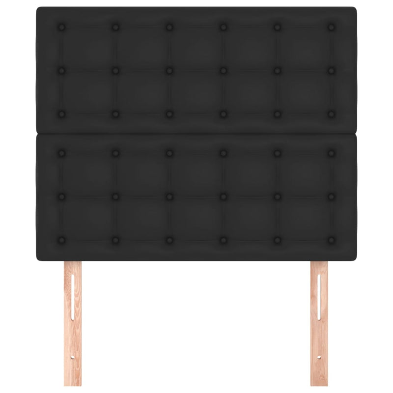 vidaXL 2 db fekete műbőr fejtámla 100x5x78/88 cm