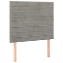 vidaXL 2 db világosszürke bársony fejtámla 100x5x78/88 cm