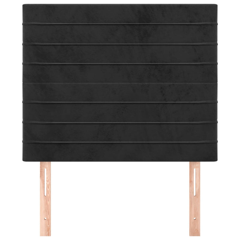 vidaXL 2 db fekete bársony fejtámla 100x5x78/88 cm