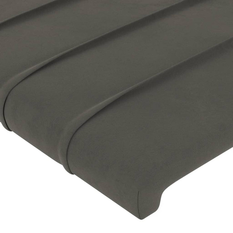 vidaXL 4 db sötétszürke bársony fejtámla 80 x 5 x 78/88 cm