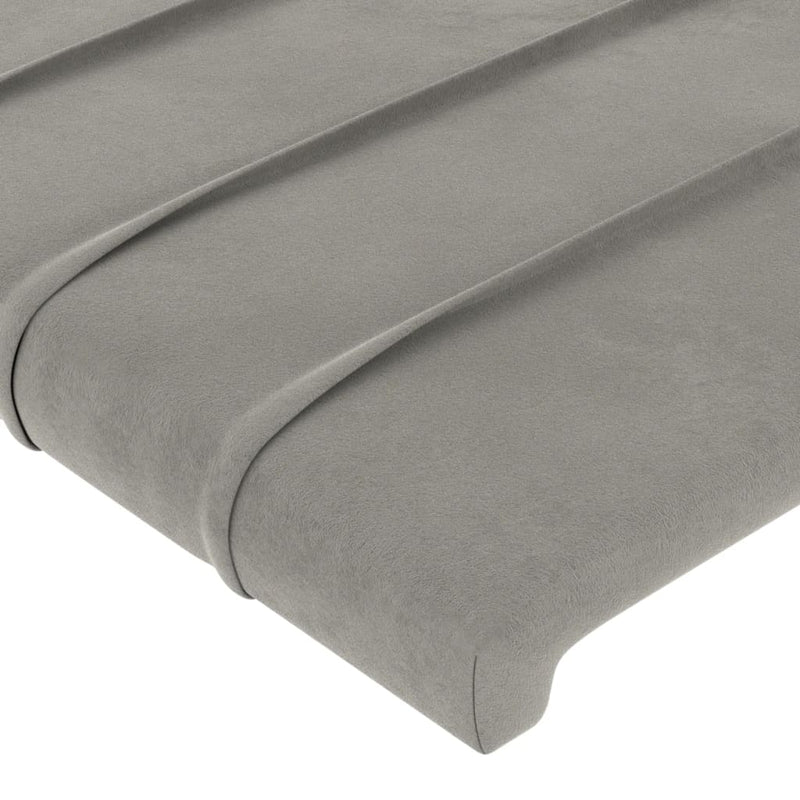 vidaXL 4 db világosszürke bársony fejtámla 100x5x78/88 cm