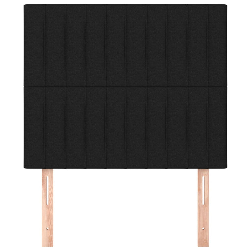 vidaXL 2 db fekete szövet fejtámla 100x5x78/88 cm