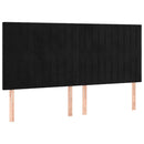 vidaXL 4 db fekete bársony fejtámla 100x5x78/88 cm