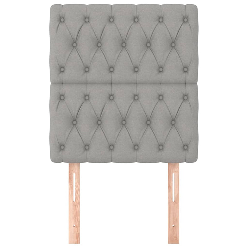 vidaXL 2 db világosszürke szövet fejtámla 80x7x78/88 cm