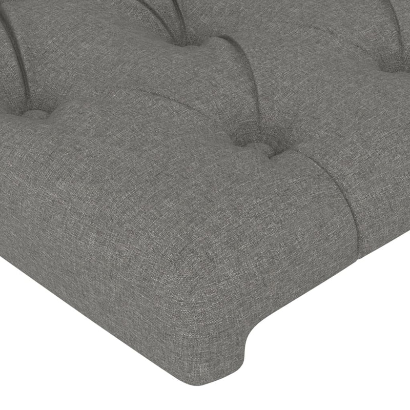 vidaXL 2 db sötétszürke szövet fejtámla 100x7x78/88 cm