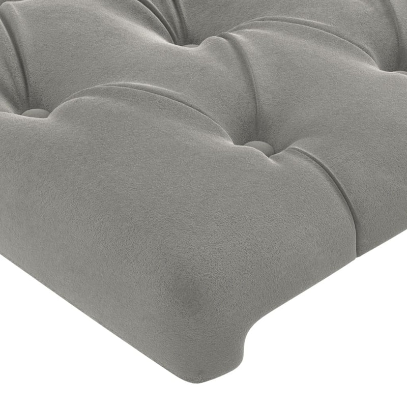 vidaXL 4 db világosszürke bársony fejtámla 100x7x78/88 cm