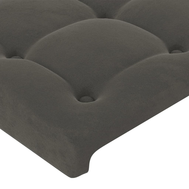 vidaXL 2 db sötétszürke bársony fejtámla 100x5x78/88 cm