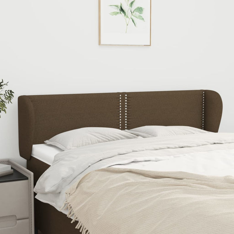 vidaXL sötétbarna szövet fejtámla 147x23x78/88 cm