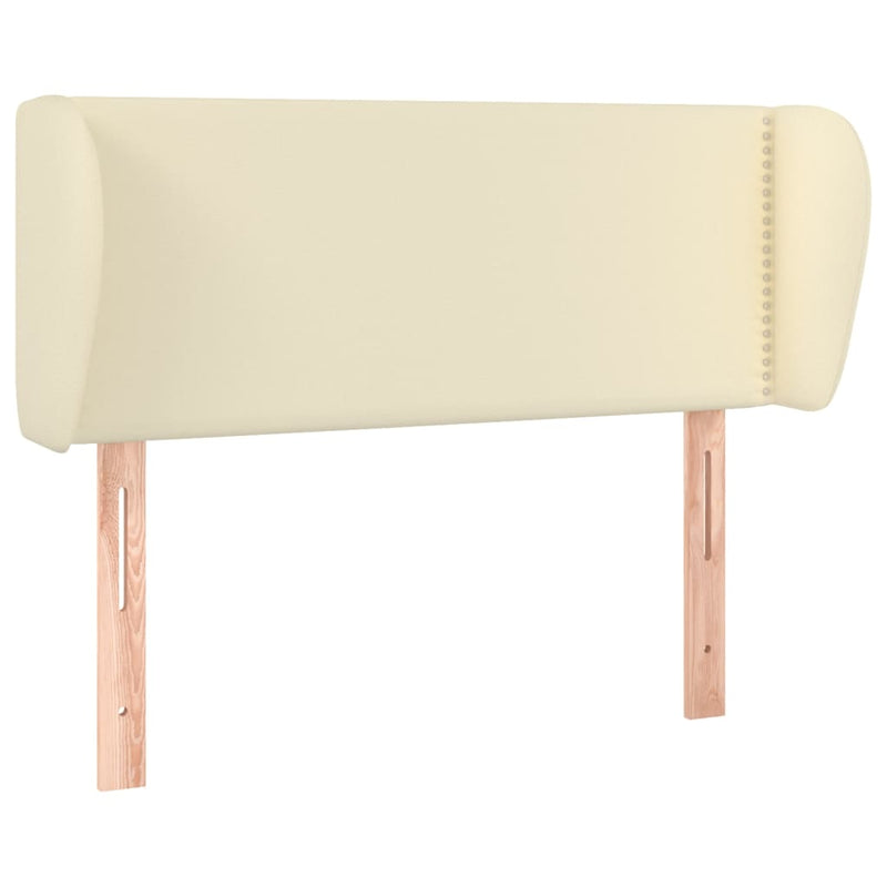 vidaXL krémszínű műbőr szárnyas fejtámla 103x23x78/88 cm