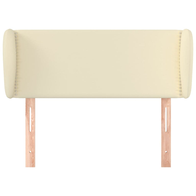 vidaXL krémszínű műbőr szárnyas fejtámla 103x23x78/88 cm