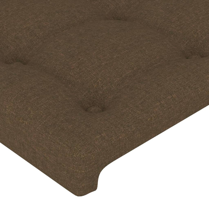 vidaXL sötétbarna szövet fejtámla szárnyakkal 83x23x78/88 cm