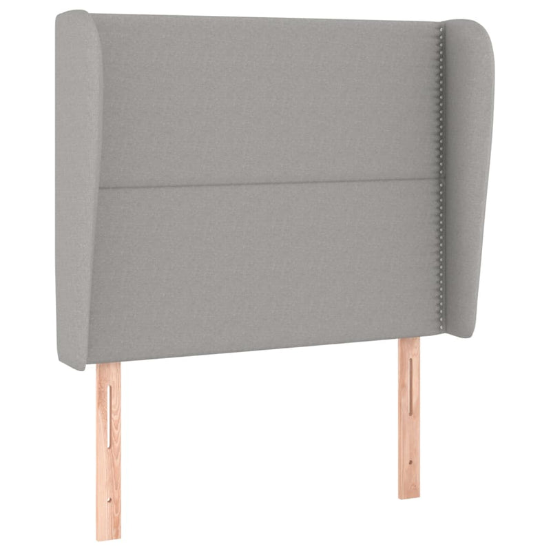 vidaXL világosszürke szövet fejtámla szárnyakkal 103 x 23 x 118/128 cm