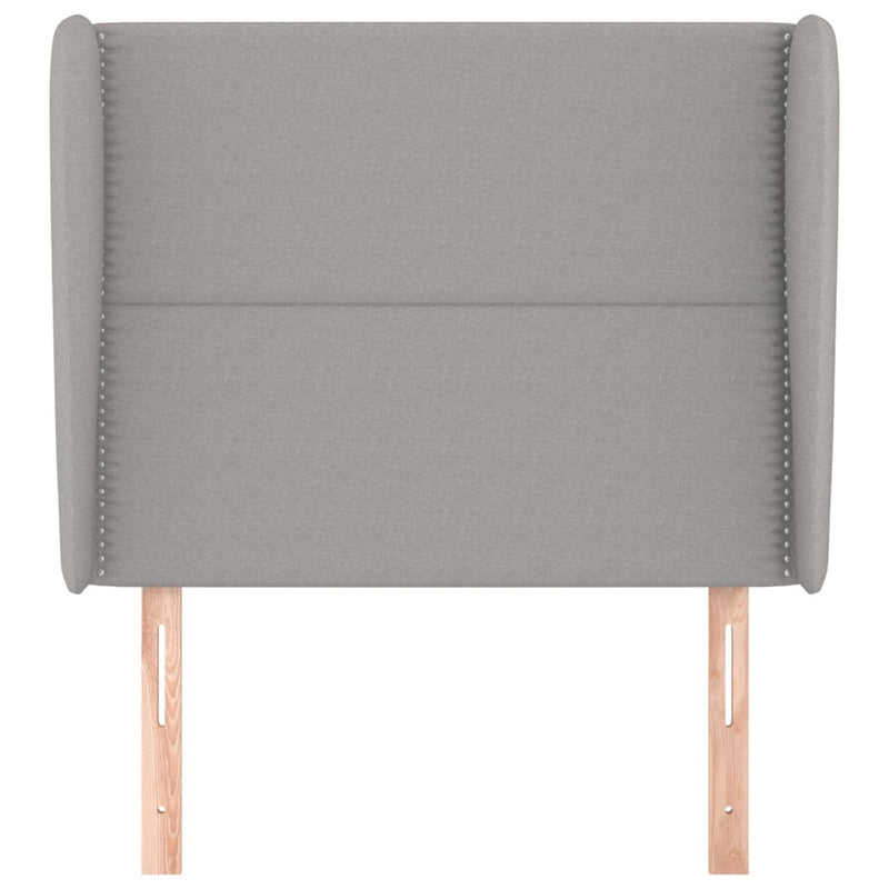 vidaXL világosszürke szövet fejtámla szárnyakkal 103 x 23 x 118/128 cm