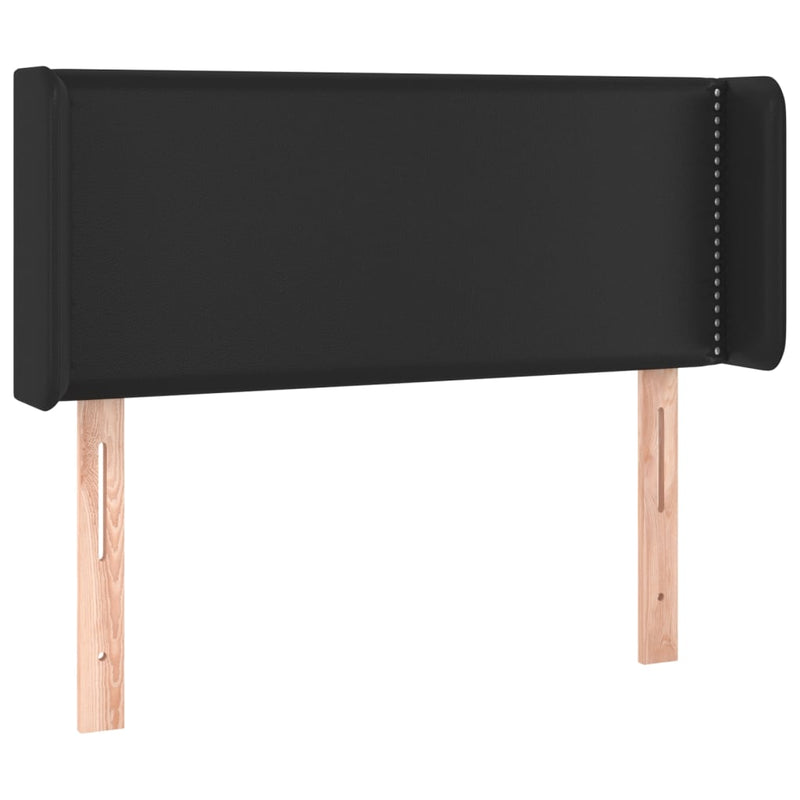 vidaXL fekete műbőr szárnyas fejtámla 93x16x78/88 cm