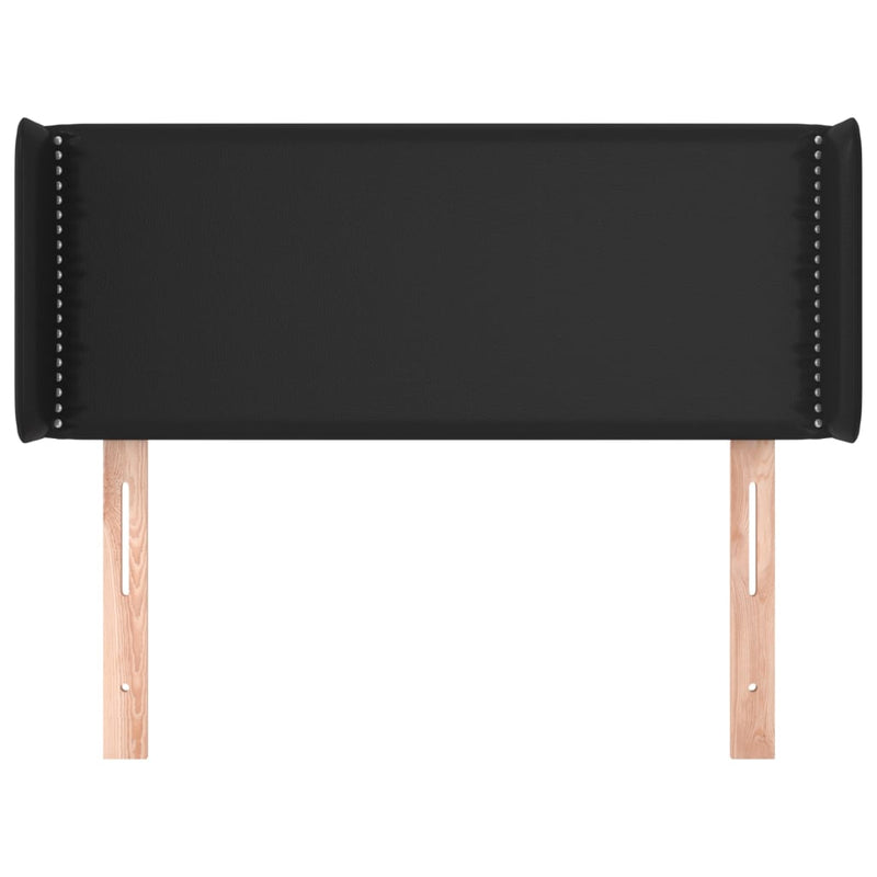 vidaXL fekete műbőr szárnyas fejtámla 93x16x78/88 cm