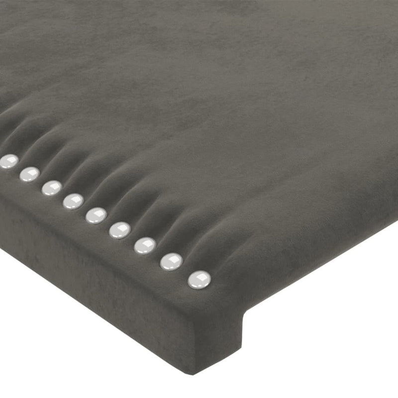 vidaXL sötétszürke bársony ágykeret matrac nélkül 120x200 cm