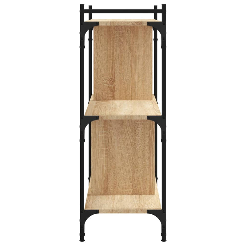 vidaXL 3 szintes sonoma tölgy színű fa könyvespolc 76 x 32 x 88 cm