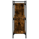 vidaXL 3 szintes füstös tölgy színű fa könyvespolc 76 x 32 x 88 cm