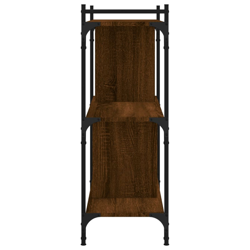 vidaXL 3 szintes barna tölgyszínű fa könyvespolc 76 x 32 x 88 cm