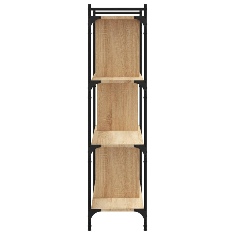 vidaXL 4 szintes sonoma tölgy színű fa könyvespolc 76 x 32 x 123 cm