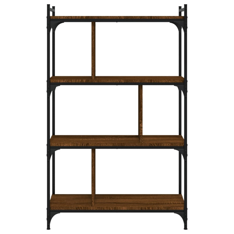 vidaXL 4 szintes barna tölgyszínű fa könyvespolc 76 x 32 x 123 cm