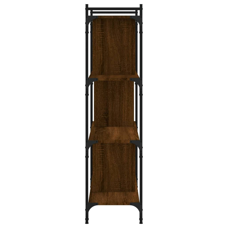 vidaXL 4 szintes barna tölgyszínű fa könyvespolc 76 x 32 x 123 cm