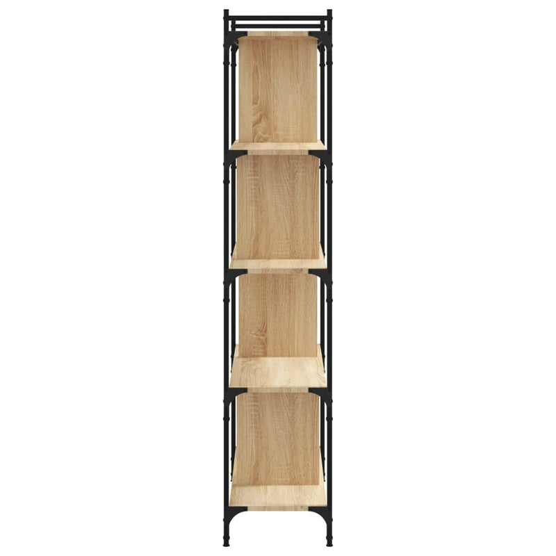 vidaXL 5 szintes sonoma tölgy színű fa könyvespolc 76 x 32 x 158 cm
