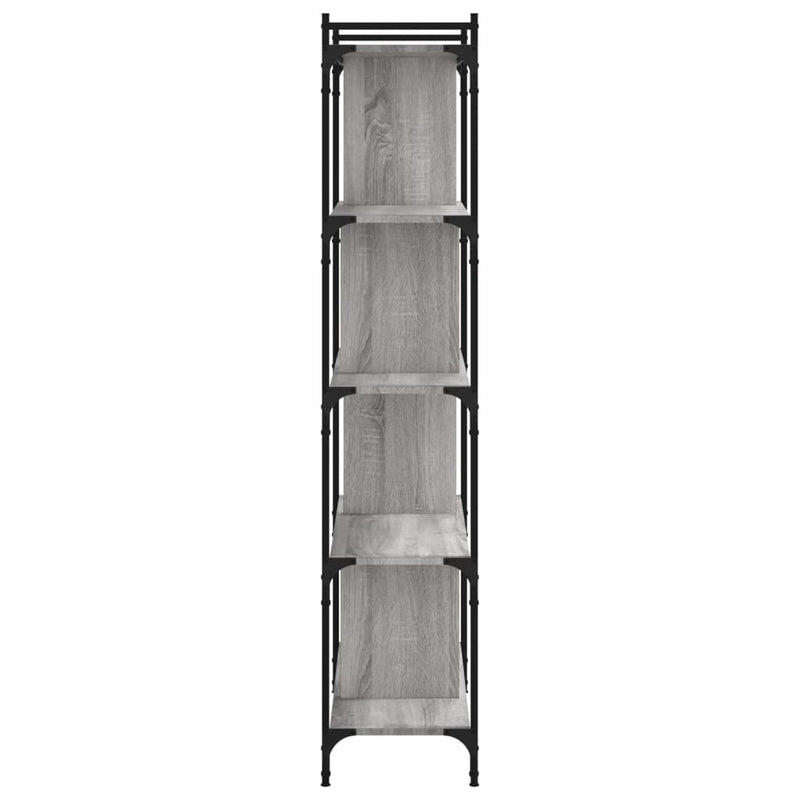 vidaXL 5 szintes szürke sonoma színű fa könyvespolc 76 x 32 x 158 cm