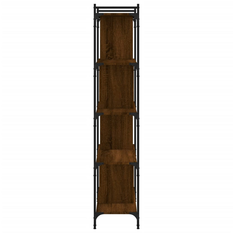 vidaXL 5 szintes barna tölgyszínű fa könyvespolc 76 x 32 x 158 cm