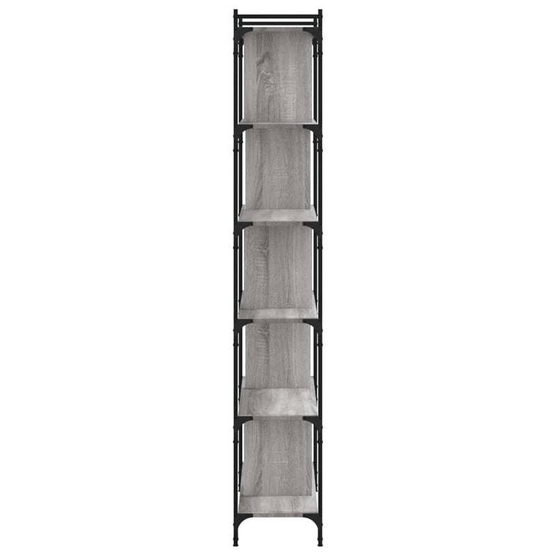 vidaXL 6 szintes szürke sonoma színű fa könyvespolc 76 x 32 x 192 cm