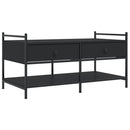 vidaXL fekete szerelt fa dohányzóasztal 99 x 50 x 50 cm