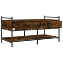 vidaXL füstös tölgy színű szerelt fa dohányzóasztal 99x50x50 cm