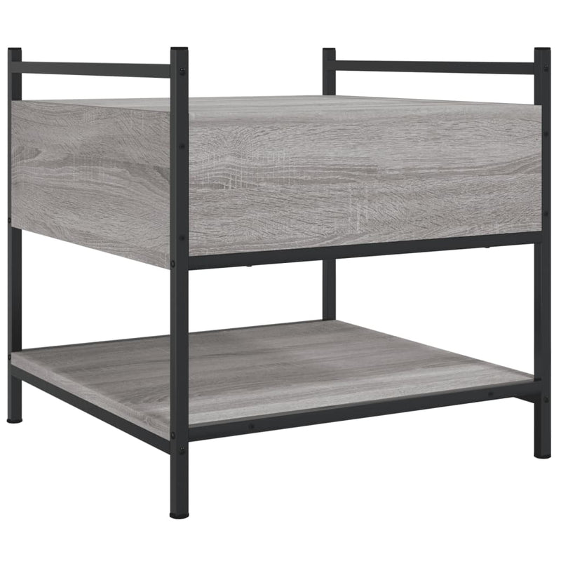 vidaXL szürke sonoma színű szerelt fa dohányzóasztal 50 x 50 x 50 cm