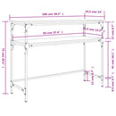 vidaXL fekete szerelt fa tálalóasztal 100x35,5x75 cm