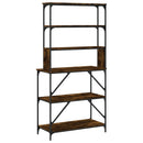 vidaXL 6 szintes füstös tölgy színű szerelt fa pékállvány 90x40x180cm