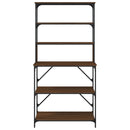 vidaXL 6 szintes barna tölgyszínű szerelt fa pékállvány 90x40x180cm