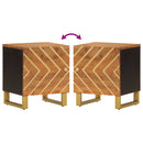 vidaXL fekete-barna tömör mangófa éjjeliszekrény