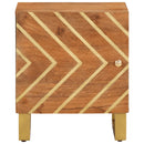 vidaXL 2 db barna-fekete tömör mangófa éjjeliszekrény