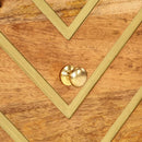 vidaXL fekete-barna tömör mangófa éjjeliszekrény