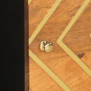 vidaXL barna és fekete tömör mangófa dohányzóasztal 100 x 54 x 40 cm